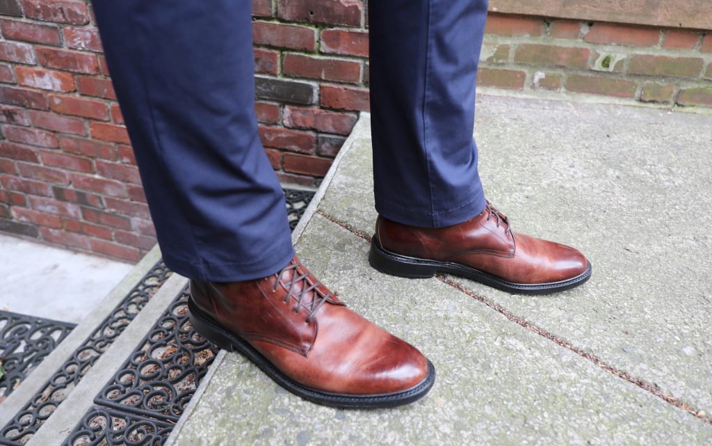 Frye Jones Lace up boots on pavement