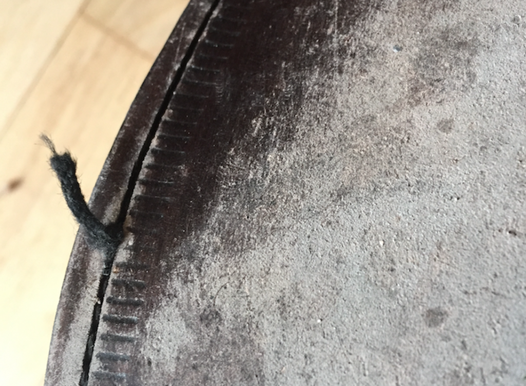 Frye Jones lace up loose thread