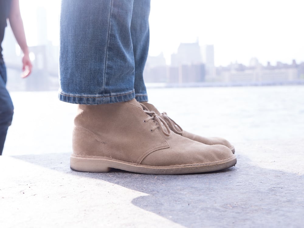 Clarks desert boot toes