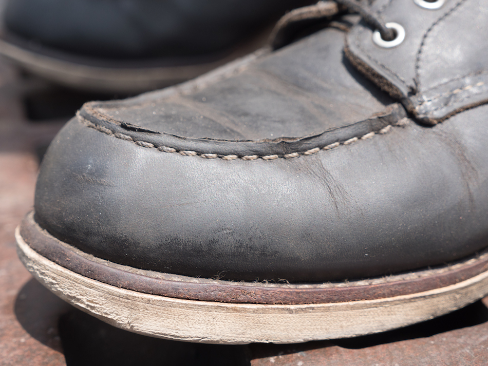 red wing moc toe toe