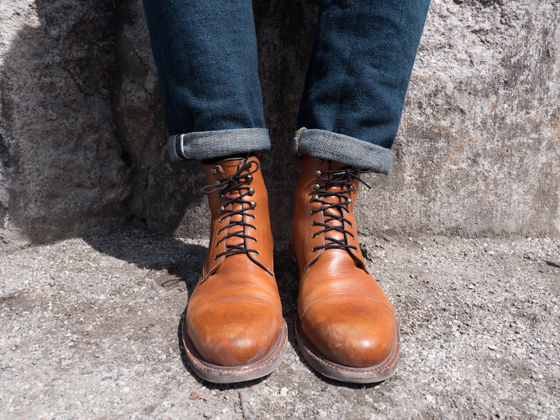 beckett simon dowler cap toe boot front view