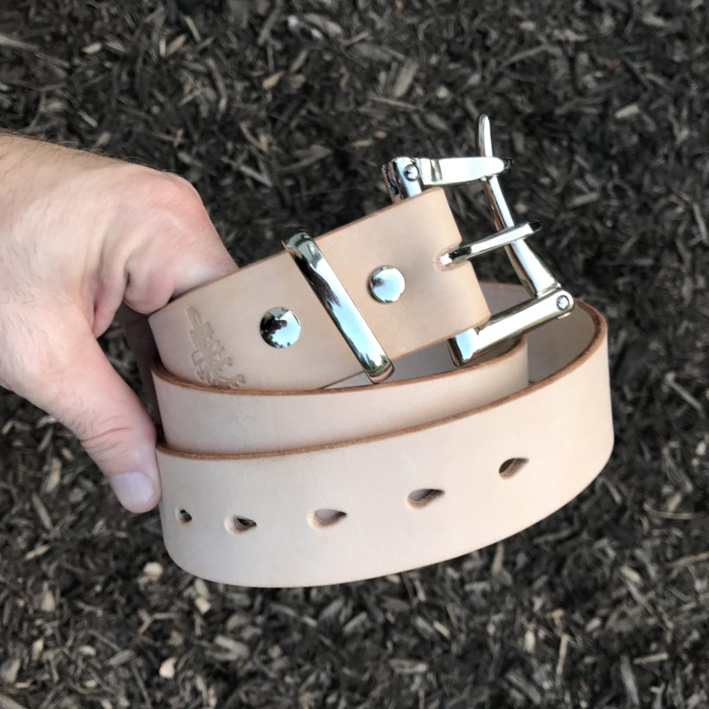 natural veg tan belt pigeon tree crafting