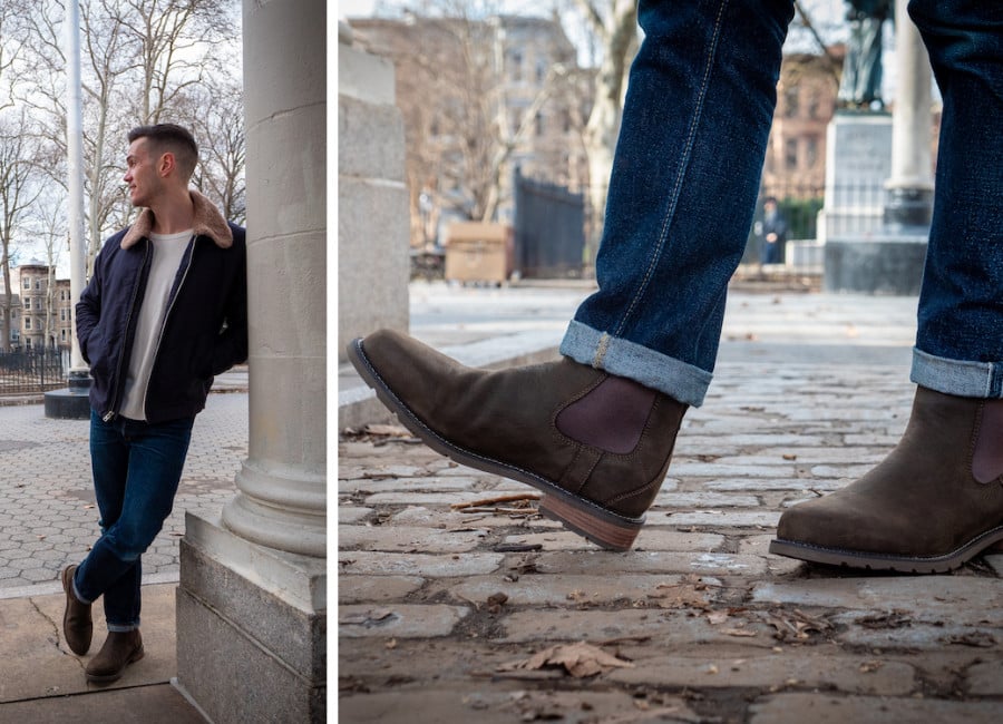 Brown suede Ariat wexford chelsea boot