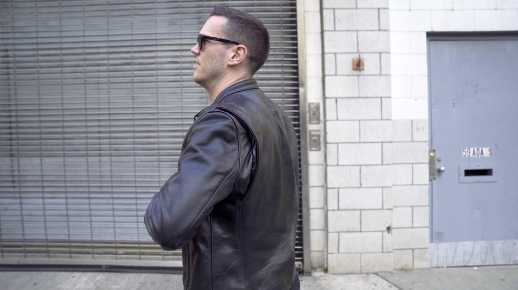 schott cafe racer leather jacket bi swing back panels