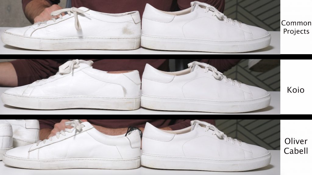 idrese nuno vs koio vs oliver cabell vs common projects sole