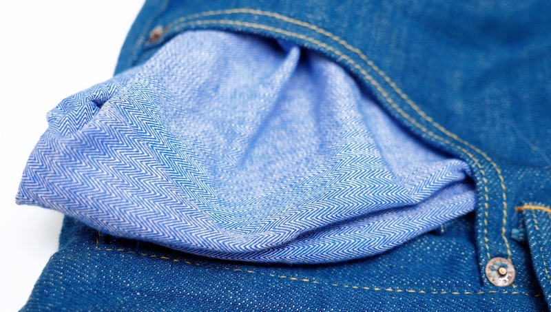 tanuki jeans pocket lining