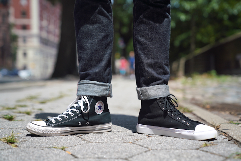 converse vs nothing new under jeans