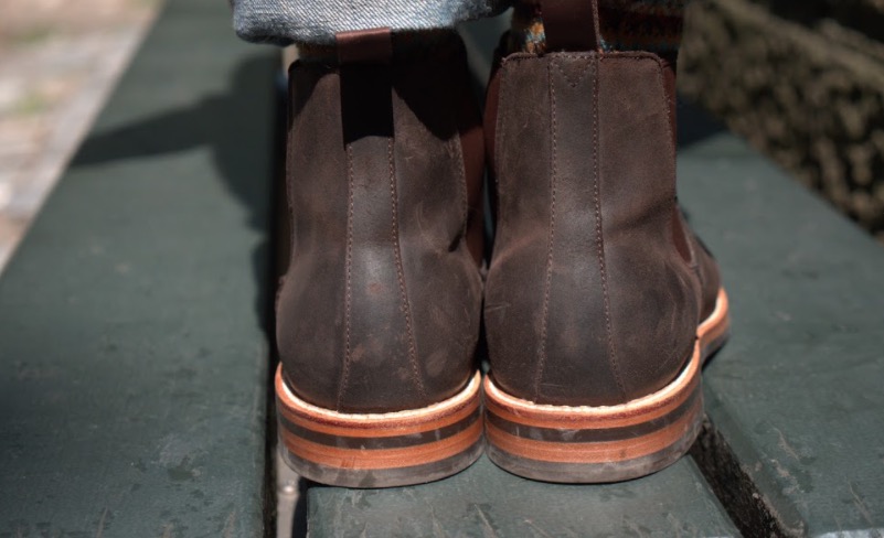 grant stone chelsea boot rear view