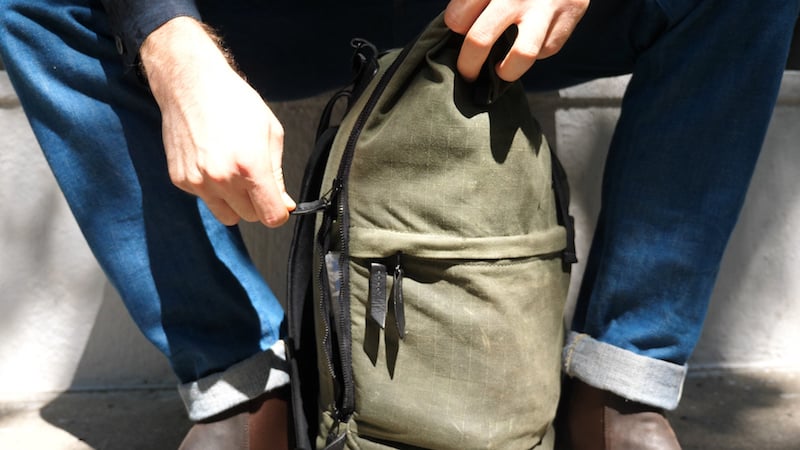 tanner goods koru rucksack side zipper