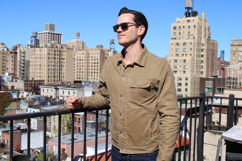 Flint and Tinder Flannel-Lined Waxed Trucker Jacket new york city