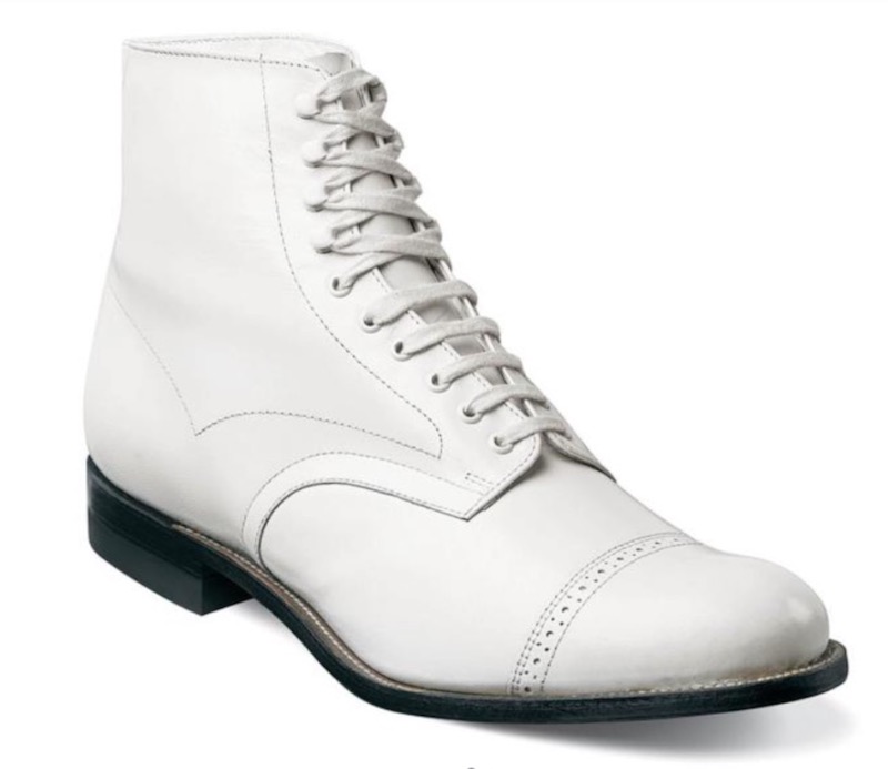 all white stacy adams madison boot