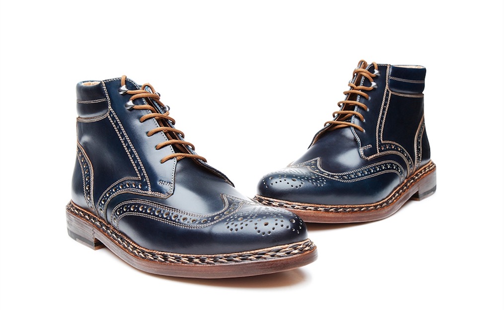 heinrich dinkelacker Buda Full-Brogue C in Navy Shell
