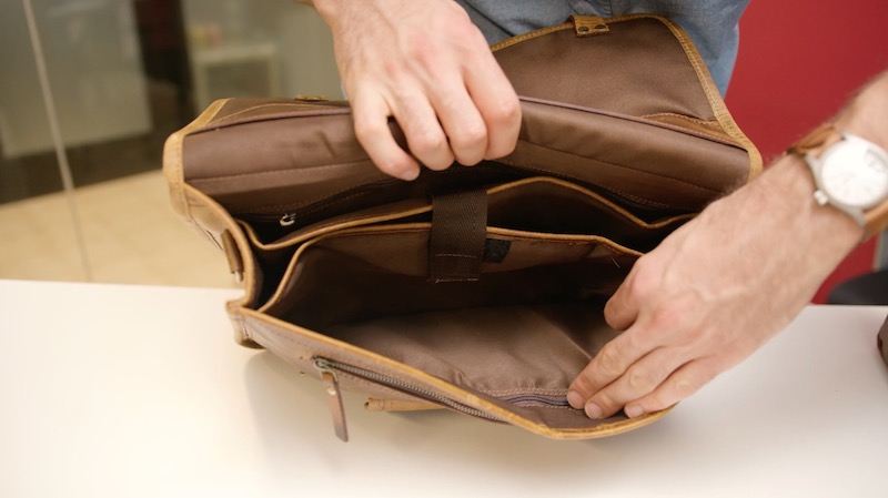 kodiak leather satchel interior