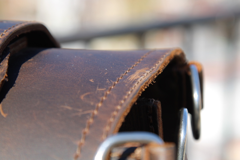 saddleback briefcase raw edges