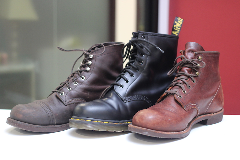 red wing iron ranger and blacksmith and dr martens