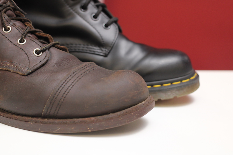 red wing iron ranger vs doc martens toebox