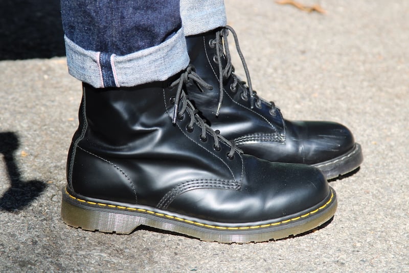 dr martens with solovair in the back