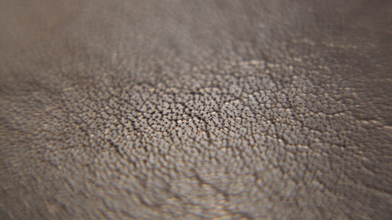 filson leather briefcase leather closeup