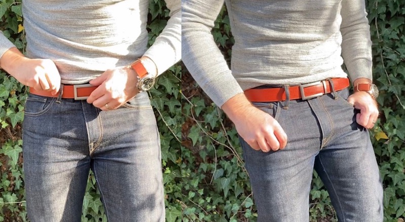 Anson saddle tan veg casual belt