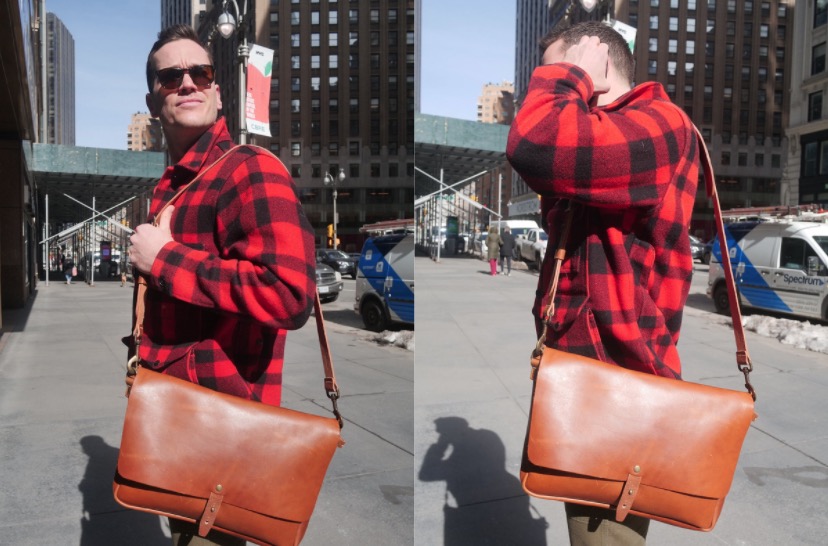 wp standard messenger bag with filson coat