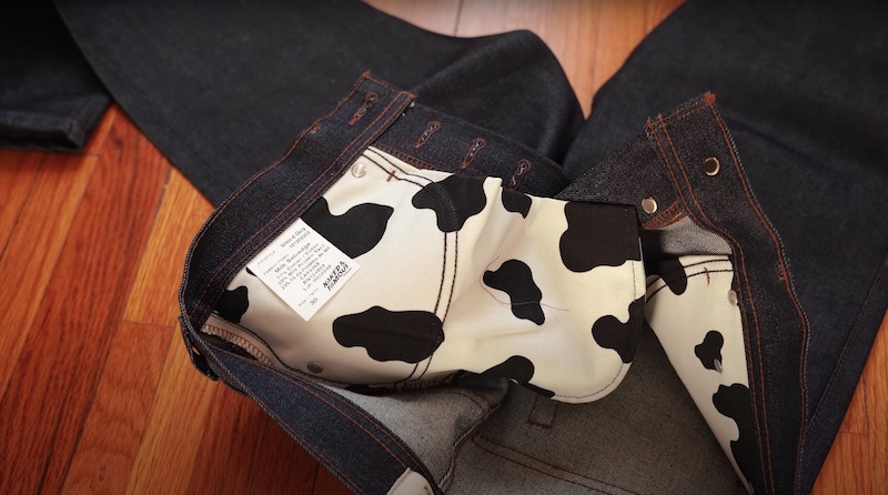 naked and famous milk selvedge interior