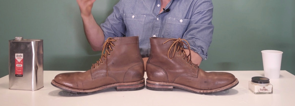 saphir vs venetian shoe cream after