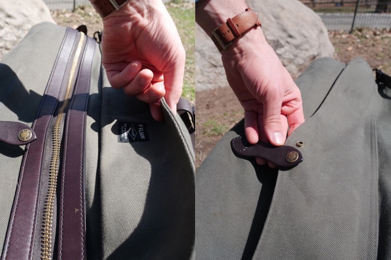 filson duffle bag storm flap