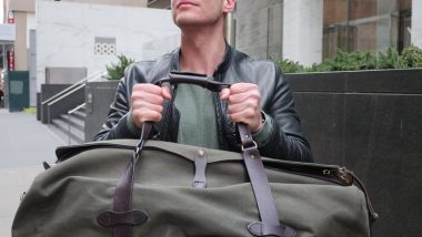 Nick showing his love for the FIlson Duffle