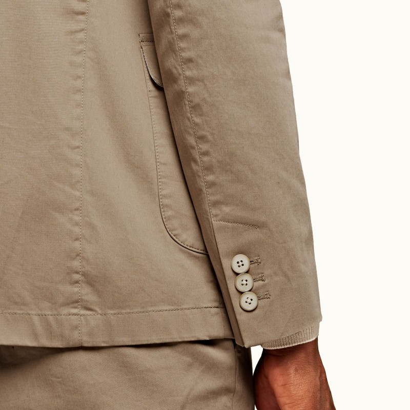 Edger Coconut Tailored Fit Two-Button Blazer Sleeve