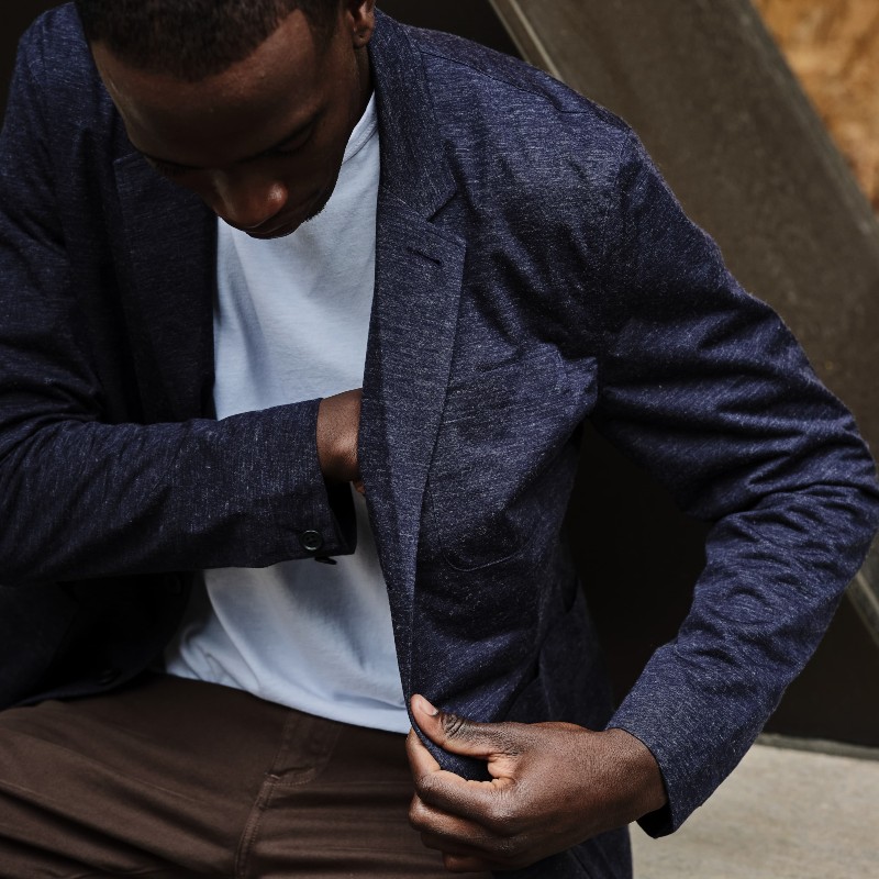 proof wool lightweight travel blazer