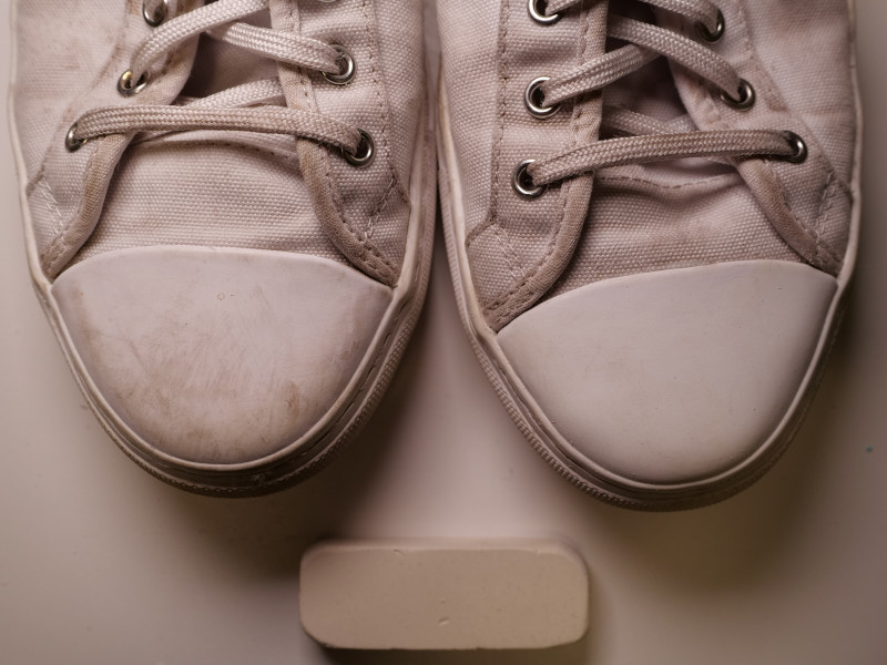 Nothing New Sneakers Cleaned with Mr. Magic Earser