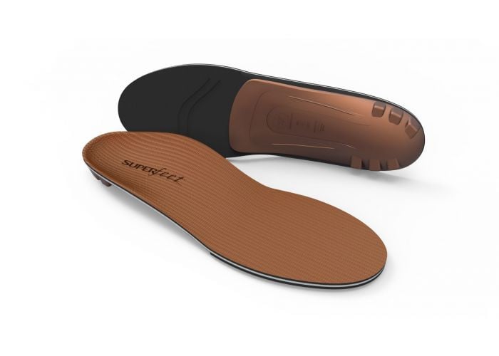 Super Feet Copper Insole, soft footbed and structured footbed add support