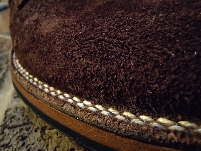 viberg mocha oiled roughout stitchdown
