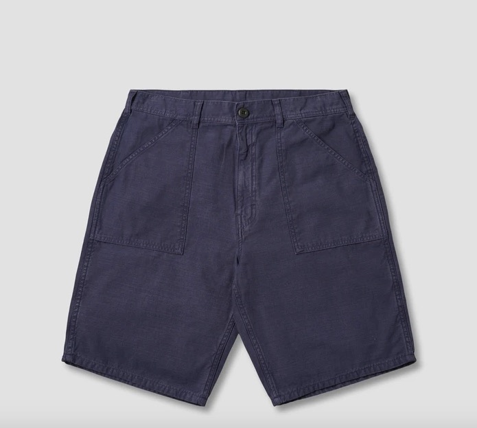 FAT SHORT NAVY SATEEN