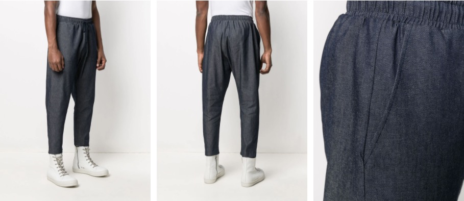 Farfetch chambray trousers