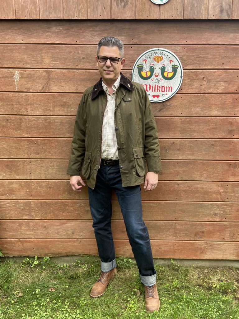 barbour bedale jacket modeling