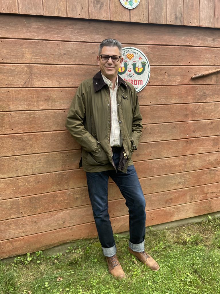 barbour bedale jacket on bod