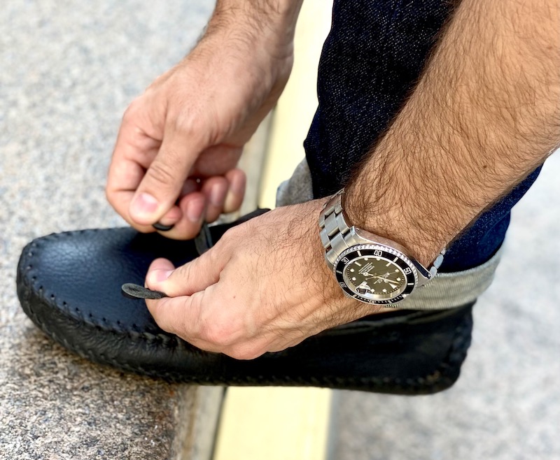 minnetonka pw driving moc laces