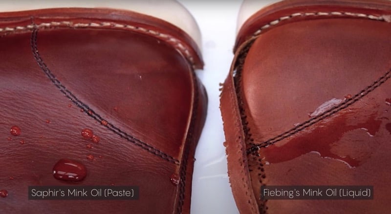 saphir mink oil vs fiebings
