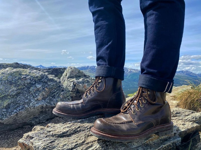Grant Stone Shell Cordovan Brass Boot