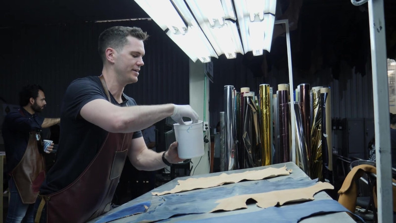 Nick dying leather