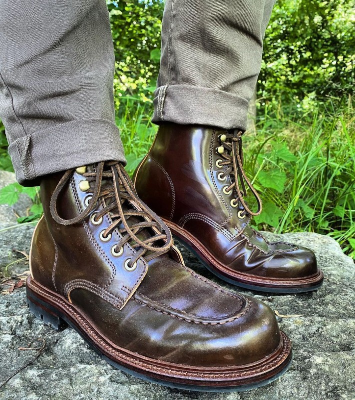 Grant Stone Brass Boot Maduro Shell