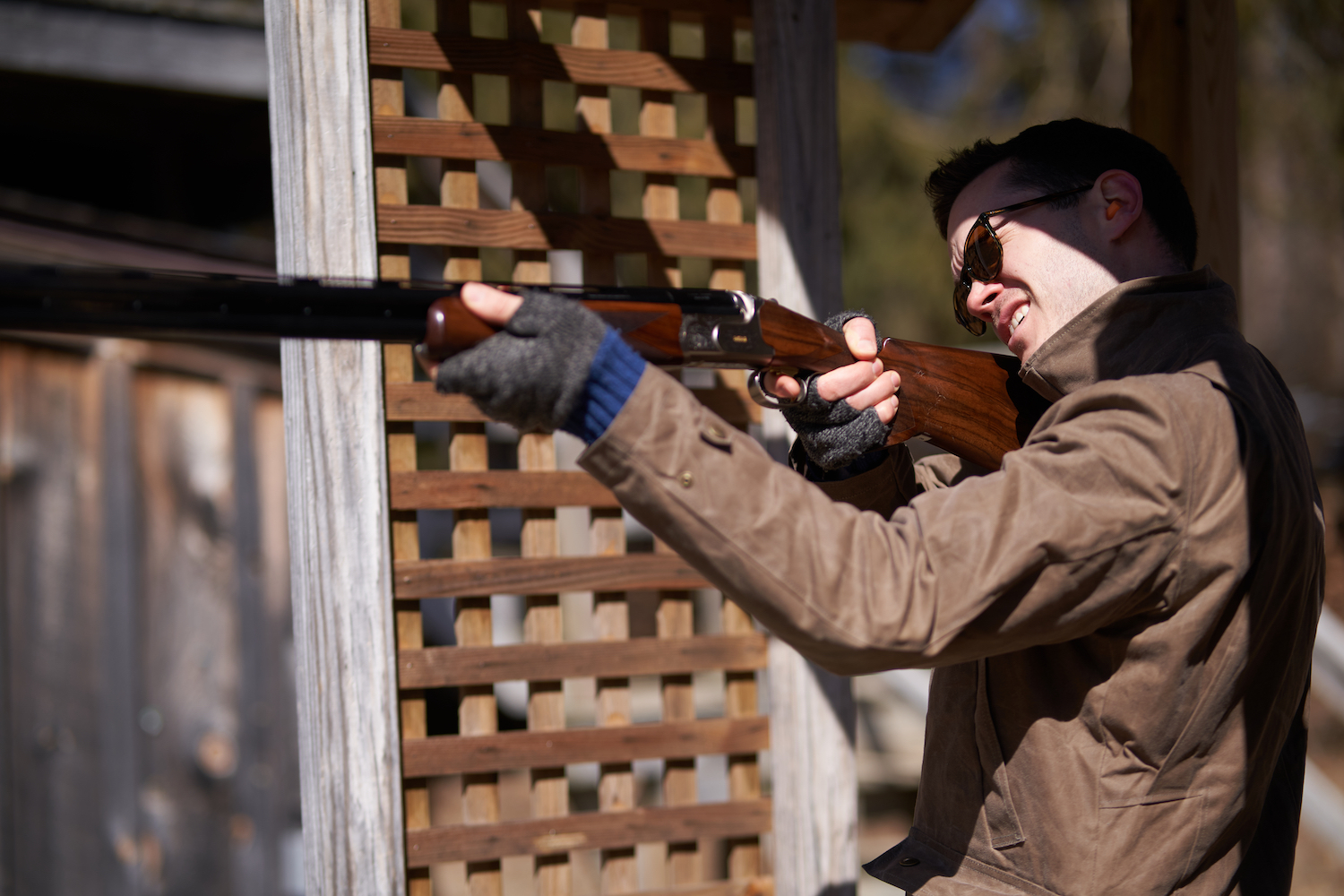 tom beckbe tensaw jacket with shotgun