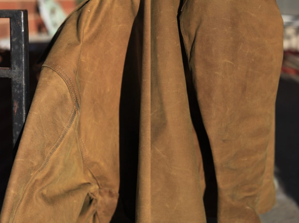 filson tin cloth cruiser sleeves