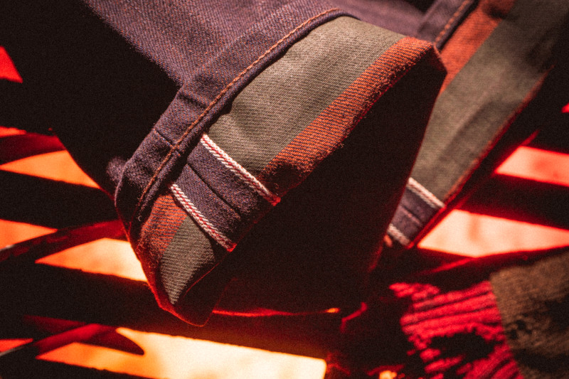 Red and Green Cuff Naked and Famous freddy krueger springwood slasher selvedge