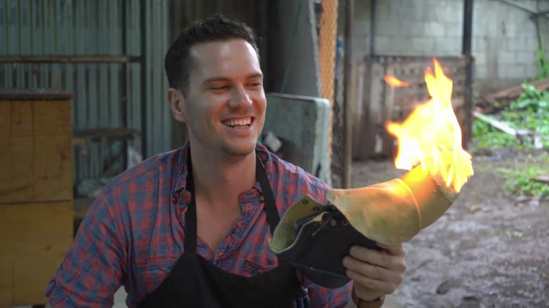 Adelante boot making toe box on fire