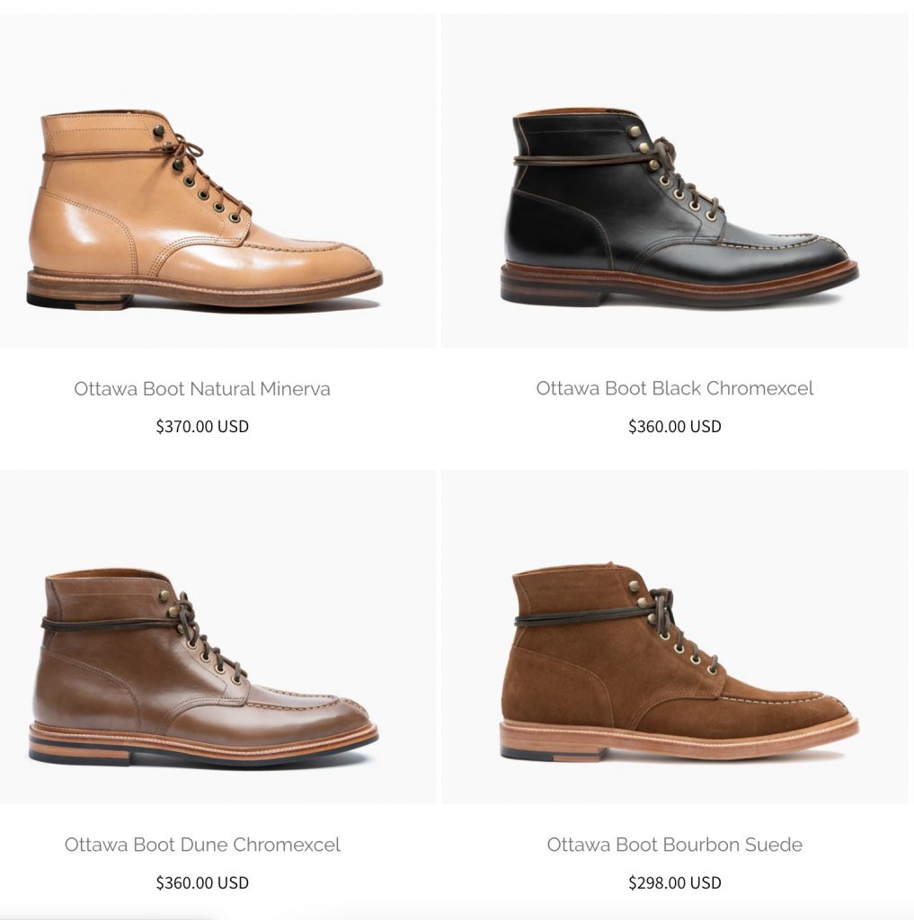 grant stone ottawa boot leathers