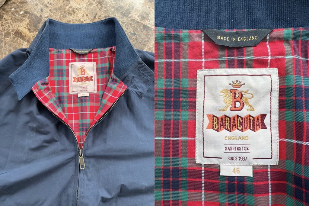 baracuta g-9 jacket lining