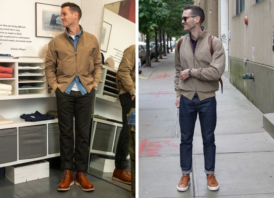 two ways to style a baracuta