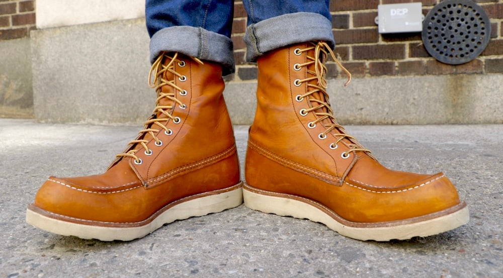 red wing 877 boot on street